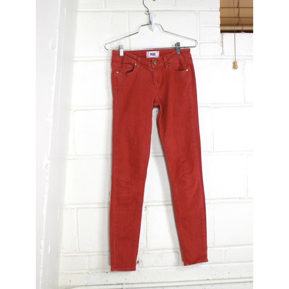 PAIGE Denim - Paige Verdugo Ultra Skinny Jeans in Vintage Red